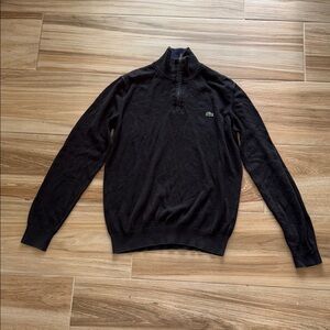 Lacoste Men's Zip Up Black Sweater